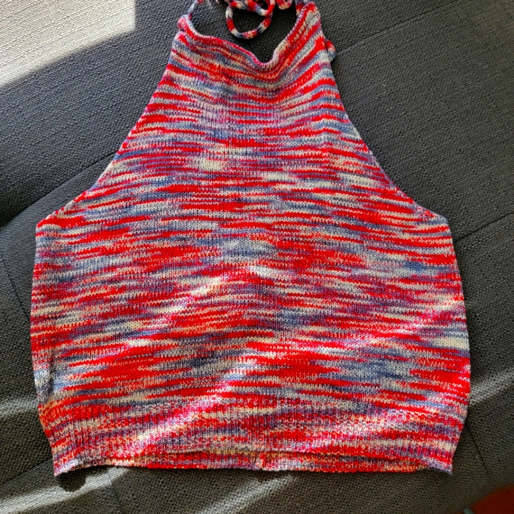 This brand open back top is on sale